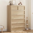 thumbnail image 1 of M optimized Drawer Dresser for Bedroom, Modern Chest of Drawers Tall with Spacious Storage, Freestanding Dresser Organizer for Bedroom, Living Room, Natural, 1 of 7