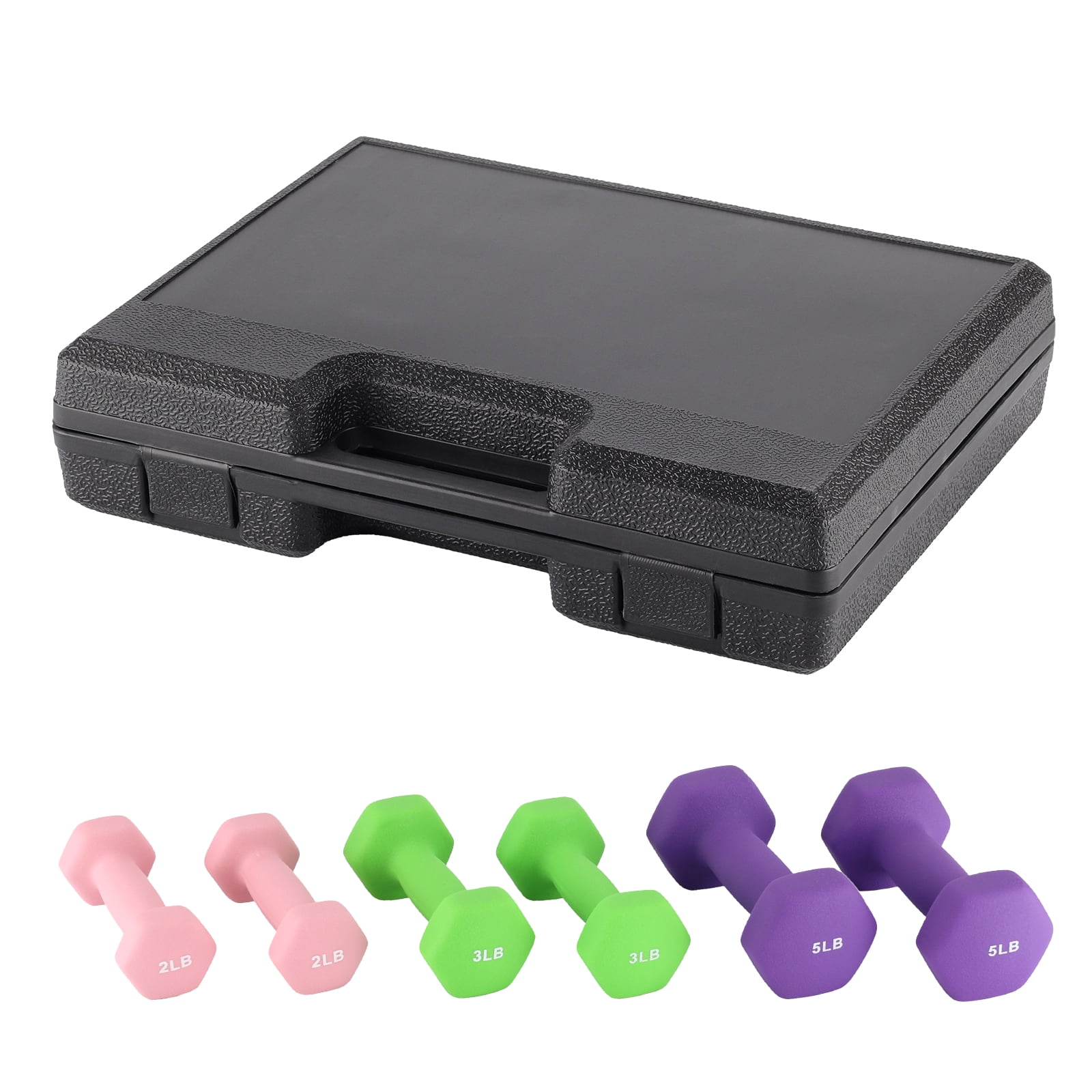 M optimized Dumbbell Set for Women, 1-5 lbs, Non-Slip + Non-Roll, Neoprene Dumbbell Set- for Weightlifting & Bench Press & Squats & Curls, for Home Gym