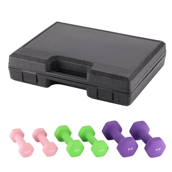 M optimized Dumbbell Set for Women, 1-5 lbs, Non-Slip + Non-Roll, Neoprene Dumbbell Set- for Weightlifting & Bench Press & Squats & Curls, for Home Gym