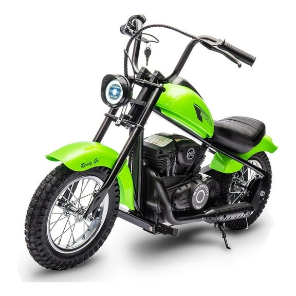 M optimized Electric Motorcycle for Kids, 24V 250W Kids Electric Dirt Bike, Two Speed Max Up to 14MPH & 60 Minutes Continuous, with LED Lights, Leather Seat, Rear Brake, Electric Motorbike for Teens