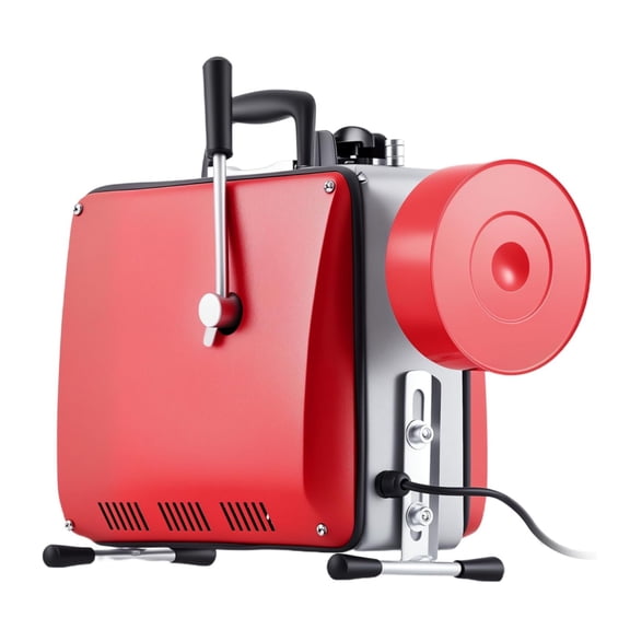 M optimized Electric Sewer Snake Drain Auger, Drain Cleaner Machine with 66FT x 5/8" & 16FT x 3/8" Steel Cables, 6 Cutters, 500W Power Auto Feed Pipe Snake for 1-4 Inch Pipes for Sink Toilet Drainage