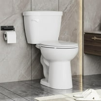 M optimized Elongated Two-Piece Toilet 1.28 GPF High-Efficiency Flush with Soft-Close Seat & Durable Ceramic Bowl, 12" Rough-In, Easy Installation, White