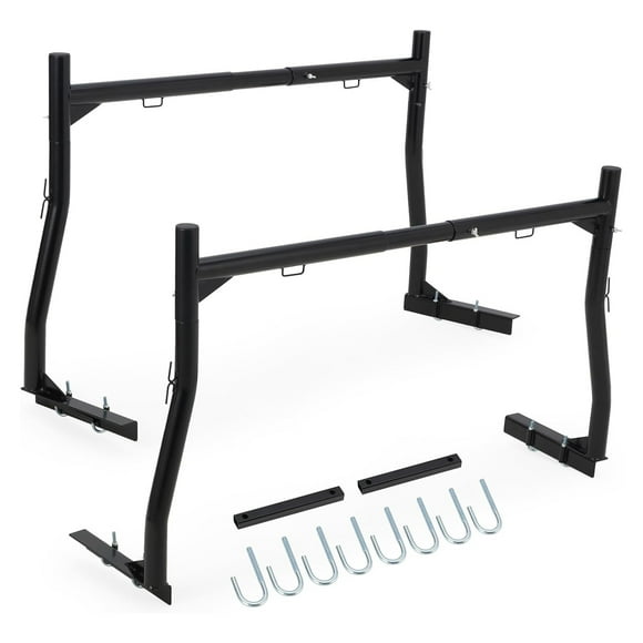 M optimized Extendable Steel Truck Ladder Rack, 800 Lbs Capacity, 51-71 Inch, Non-Drilling Heavy Duty Pick-Up Truck Bed Rack for Kayak, Surfboard, Lumber, Ladder