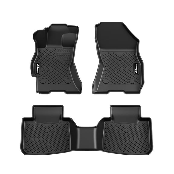 M optimized Floor Mats Compatible with Subaru Outback Legacy 2015-2019, TPE All-Weather Floor Liners, 1st & 2nd Row, Black