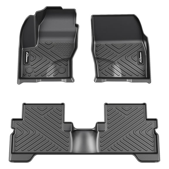 M optimized Floor Mats Fits 2013-2019 Ford Escape & 2013-2018 Ford C-Max Anti Skid Floor Liners Black, All Weather TPE Floor Liners