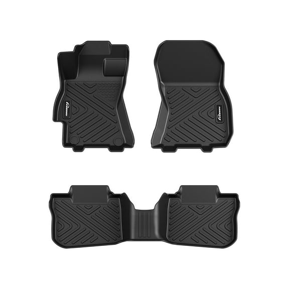 M optimized Floor Mats for Subaru Legacy/Outback 2010-2014, TPE All Weather Accessories Custom Fit Front 1st & 2nd Row Floor Liner, Black