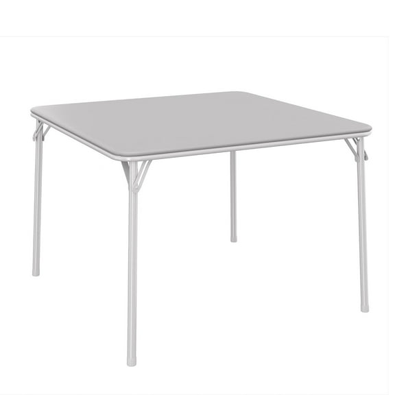 M optimized Folding Table 33.6"x33.6"x27.9" Portable Square Folding Card Table, Metal Folding Table with PU Soft Cushion for Living Room, Office, Camping