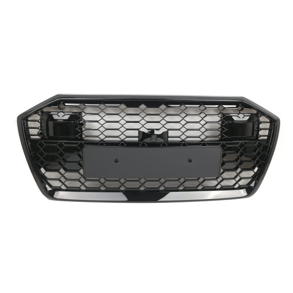 M optimized Front Radiator Grill Upper Grille Front Bumper Honeycomb Mesh Grill Compatible for Audi A6 C8 2019-2022