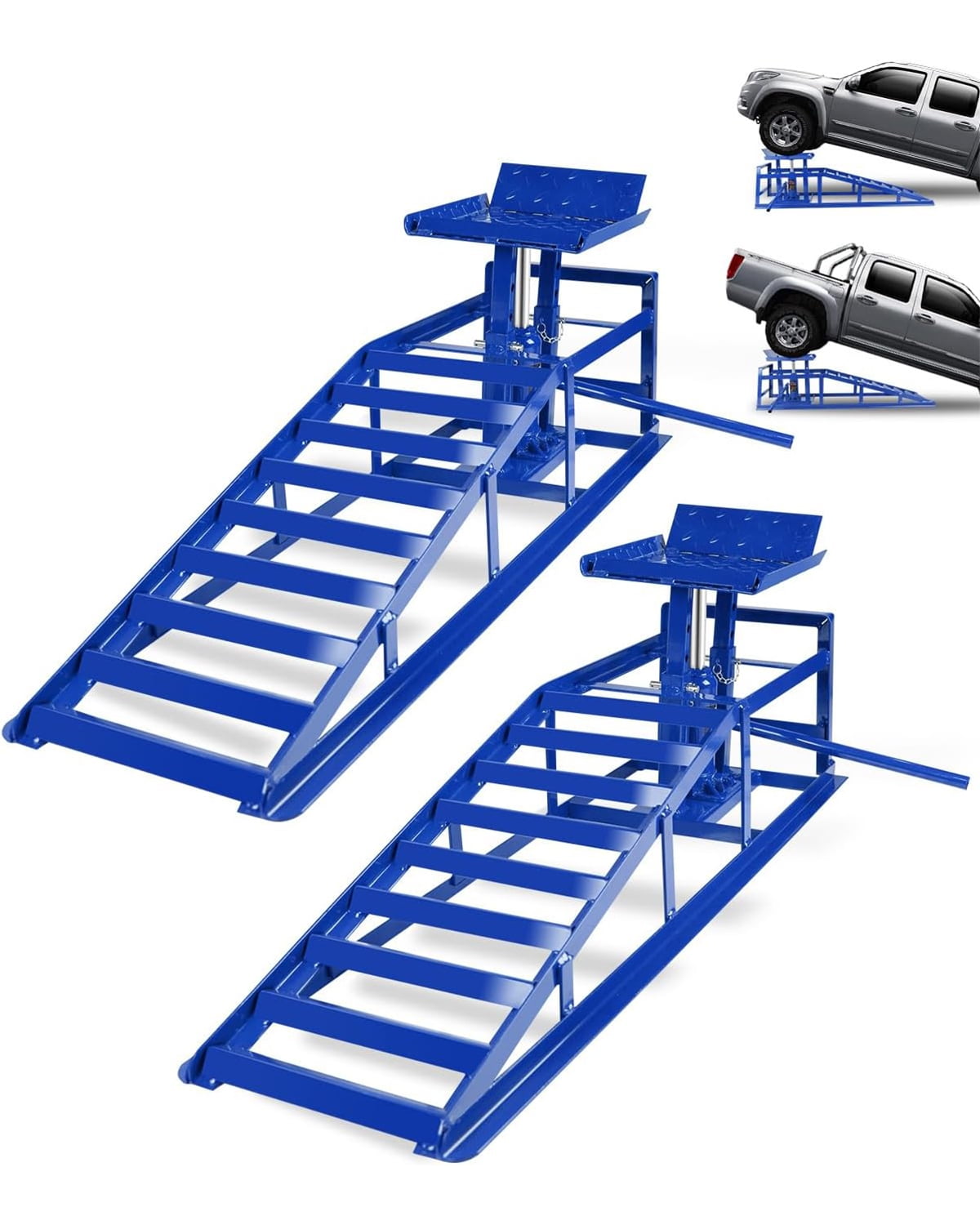 M optimized Heavy-Duty Hydraulic Car Ramps 5T Capacity - Adjustable 9.3 ...