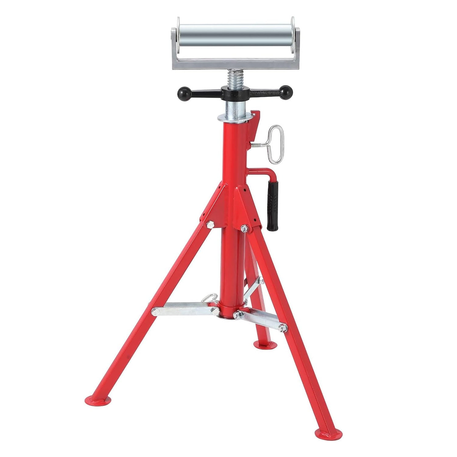 M optimized Heavy-Duty Pipe Stand Adjustable Folding Pipe Jack Stand, 2500 Lbs Load Capacity, for Welding, Automotive, Construction Projects