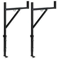 M optimized Heavy Duty Truck Ladder Rack Adjustable 19" - 34" Width & 38.6" - 44" Height, 250lbs, Set of 2 Black