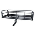 thumbnail image 1 of M optimized Hitch-Mounted Cargo Basket - 750LBS Capacity Hitch Mount Cargo Carrier for 2" Receiver with High Side Rails, Stabilizer for SUV, RV, Truck, Trailer, and Pickup, 1 of 7