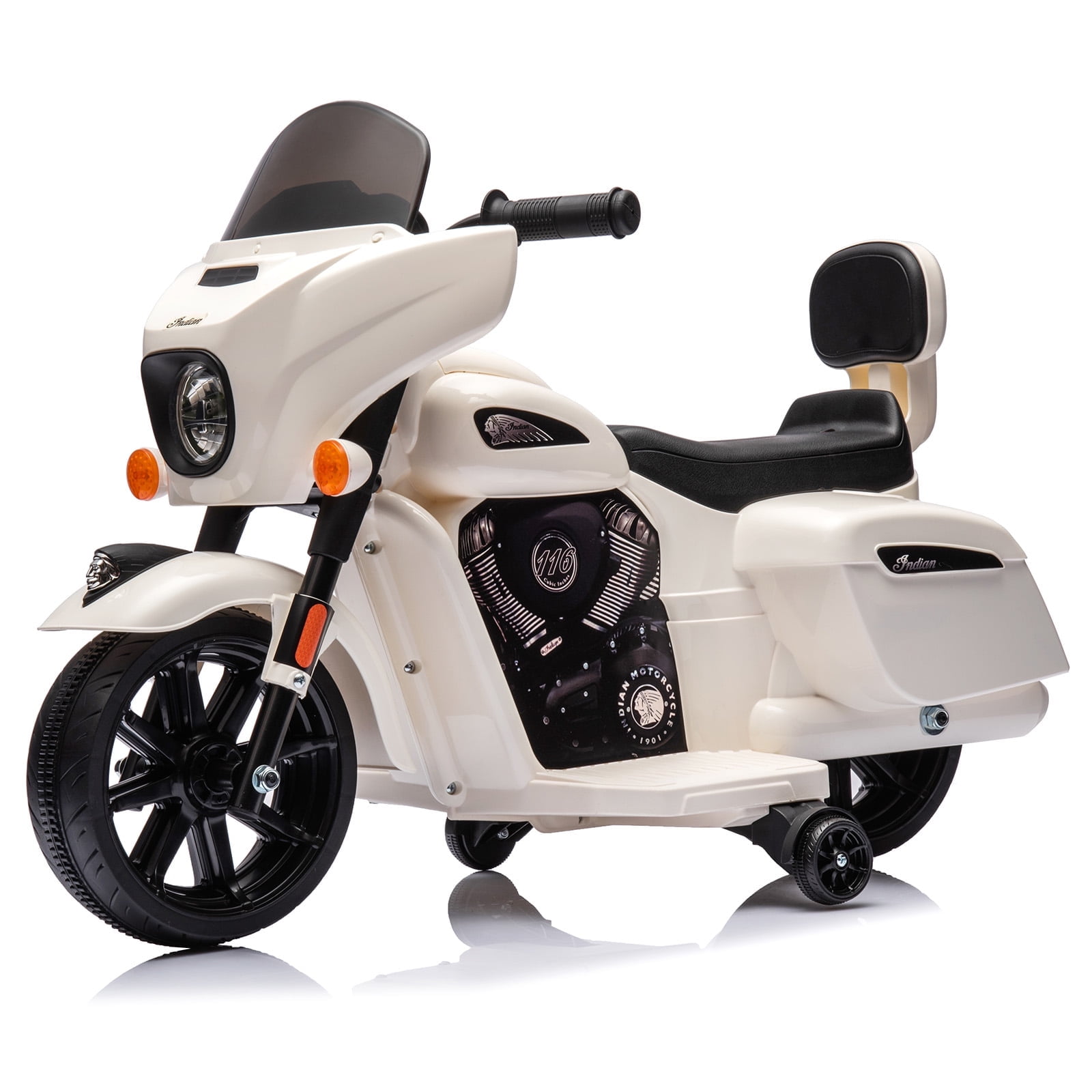 M optimized Kids Ride on Motorcycle, 6V Electric Baterry Power Dirt Bike Motorcycle with USB, AUX, Music, Headlight for 3-8 Years Old