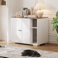 thumbnail image 1 of M optimized Litter Robot Enclosure Cabinet, XL Cat Enclosure Furniture with Built-in Power Outlet, Mat and Dog-Proof Shelf, Fits Most Self-Cleaning Litterboxes, 1 of 7
