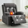thumbnail image 1 of M optimized Manual Recliner Chair with Massage & Heat, Oversized Recliner Chair, 8-Point Vibration, Lumbar Heating, Comfy Overstuffed Deep Seat Sofa for Living Room, 1 of 6