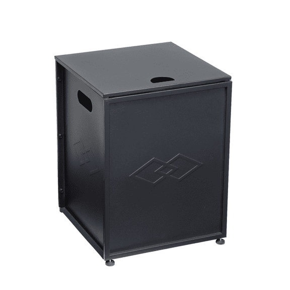 M optimized Metal Propane Tank Cover Table for Gas Fire Pits, Gas Tank Holder Storage Side Table for 20 lb Propane Tank, 16-inch Hideaway Table with Side Handles