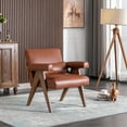 thumbnail image 1 of M optimized Modern Accent Chair Upholstered Comfy Reading Armchair with Wood Frame Soft Cushion Chair For Living Room Lounge Bedroom, 1 of 9