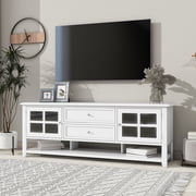 M optimized Modern TV Stand for TVs up to 60 Entertainment Center with Multi-functional Storage Space Media Console for Living Room Bedroom