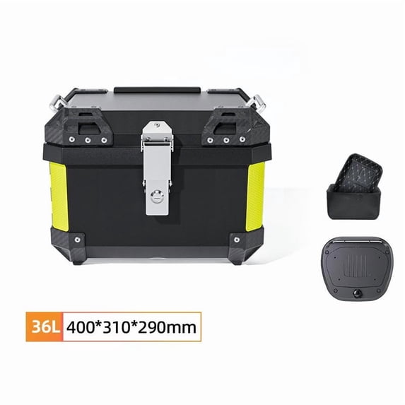 M optimized Motorcycle Top Case, 36L Motorcycle Top Box, Waterproof Dust-proof Motorbike Trunk Tail Box with Stainless Steel Lock, for Storage Helmet