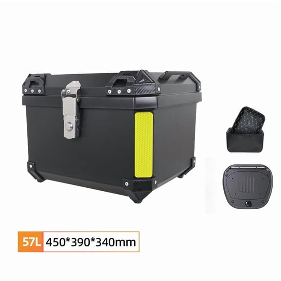 M optimized Motorcycle Top Case, 57L Motorcycle Top Box, Waterproof Dust-proof Motorbike Trunk Tail Box with Stainless Steel Lock, for Storage Helmet