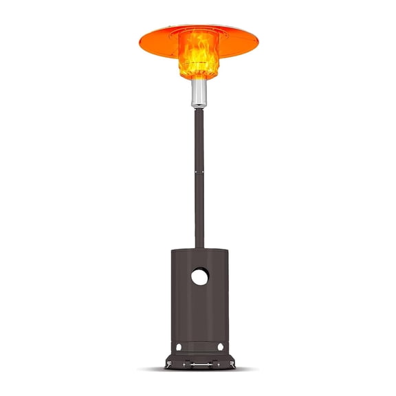 M optimized Outdoor Heater, 48,000 BTU Portable Outdoor Heater with Patio Cover, Propane Outdoor Heater for Patio, Backyard, Balcony on Wheels, Double Stainless Steel Heating