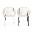 thumbnail image 1 of M optimized Outdoor Rattan Chairs Set of 2, Patio Dining Chairs with Woven Backrest, Bistro Chairs with Metal Legs, Accent Chairs for Backyard, Garden, 1 of 9