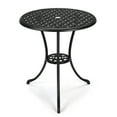 thumbnail image 1 of M optimized Patio Bistro Table, 24" Round Outdoor Coffee Table with 2" Umbrella Hole, Outdoor Cast Aluminum Bistro Table Side Table for Balcony Backyard Lawn Garden, 1 of 9