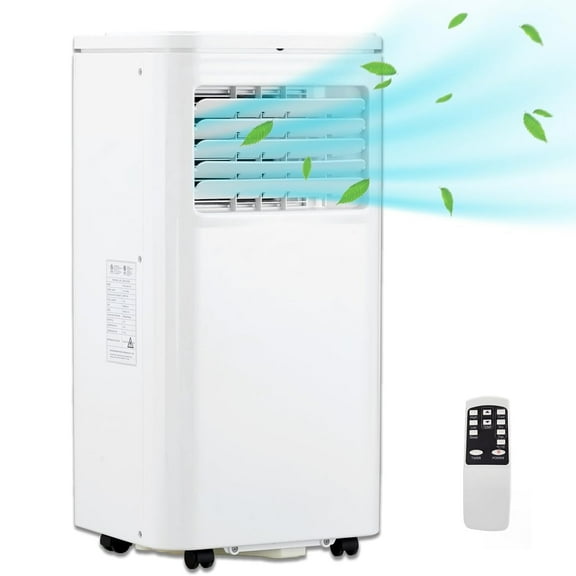 M optimized Portable Air Conditioner, 10,000 BTU Portable AC Unit with Window Kit, Pipe Cools, Remote up to 450 Sq. Ft for Home Office Dorms, White