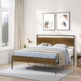 thumbnail image 1 of M optimized Queen/King Size Bed Frame, Platform Bed with Metal Frame, Headboard, Large Storage Space Bed Frame for Bedroom, No Box Spring Needed, 1 of 8