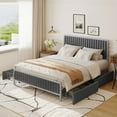 thumbnail image 1 of M optimized Queen Size Platform Bed Frame with Headboard 4 Storage Drawers Anti Sagging No Box Spring Needed Bed Frame, 1 of 9