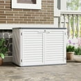 thumbnail image 1 of M optimized Resin Storage Shed, Outdoor Storage Cabinet Waterproof, Outdoor Storage Box for Patio Tools, Sofa Cushion, Lawn Mower and Garbage Cans, 1 of 9