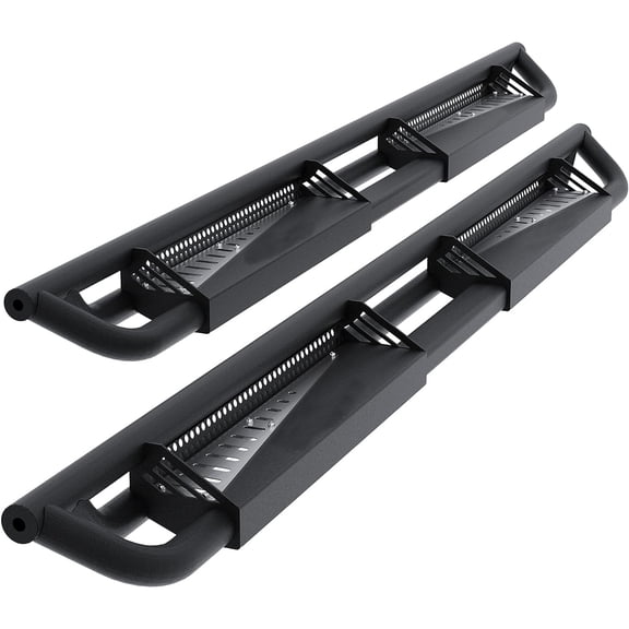 M optimized Running Boards, 6" Drop Side Step Bars for 2007-2018 Jeep Wrangler JK 2 Door / 4 Door, Black Powder Coated Running Boards