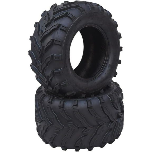 M optimized Set of 2 ATV UTV 25x10-12 Off-Road Tires 6 Ply Tubeless All-Terrain MARS External Tires 25x10x12 6PR Off-Road All-Terrain Tires Tubeless, Black