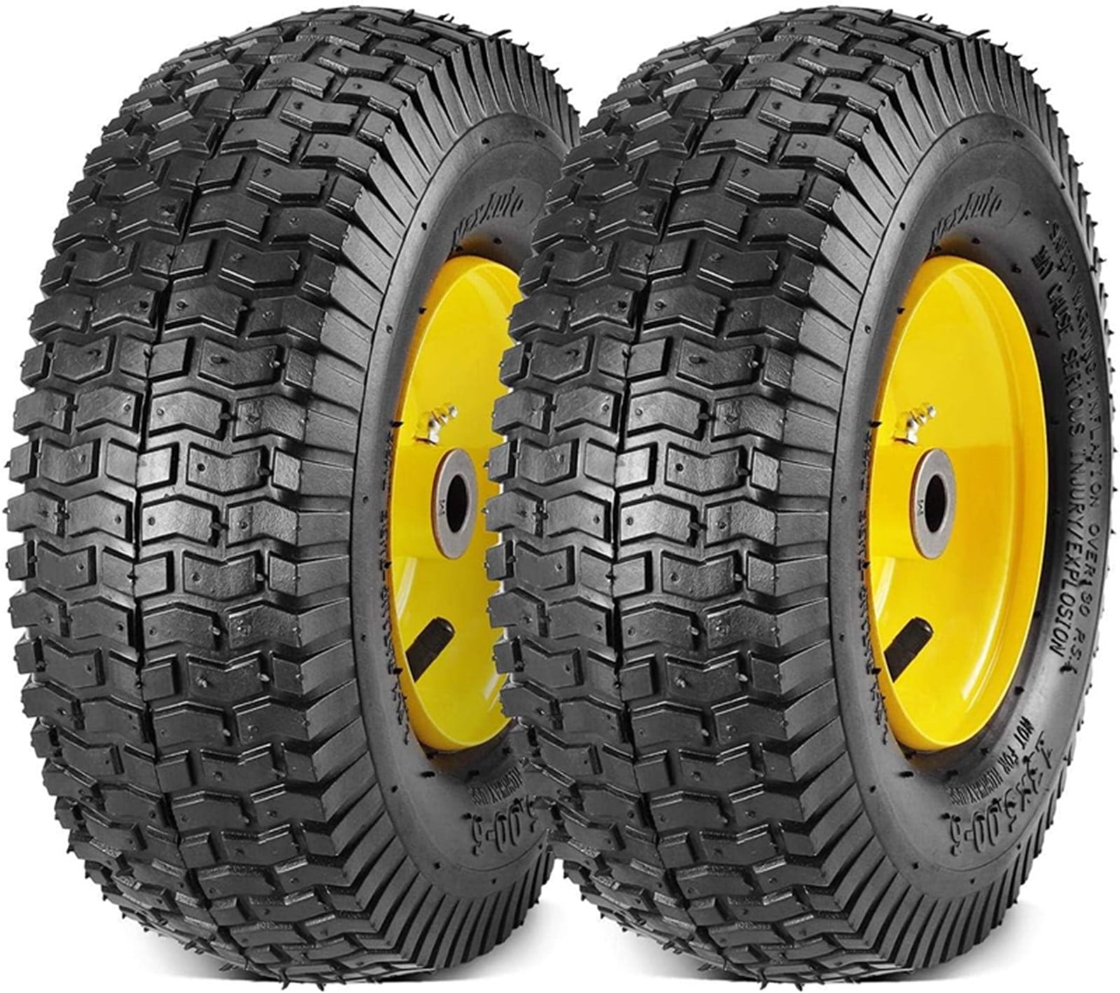 M optimized Set of 2 16x6.50-8 Lawn Tires with Rim, 16x6.5-8 Mower ...