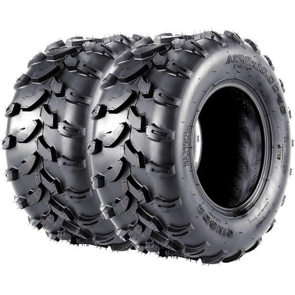 M optimized Set of 2 20x10-10 ATV Tires, 4PR All Terrain 20x10-10 TL ATV UTV Trail Sand Mud Off-Road Tires, Tubeless