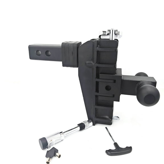 M optimized Steel Adjustable Trailer Hitch, Dual Ball Trailer Hitch Ball Mount Fits 2.5" Receiver, 6" Drop Hitch