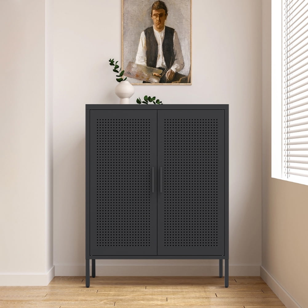 M optimized Steel Storage Cabinet with Hollow Door, Adjustable Shelves, Garage Cabinet File Cabinet for Home Office Garage, 31.5" x 15.75" x 39.96"