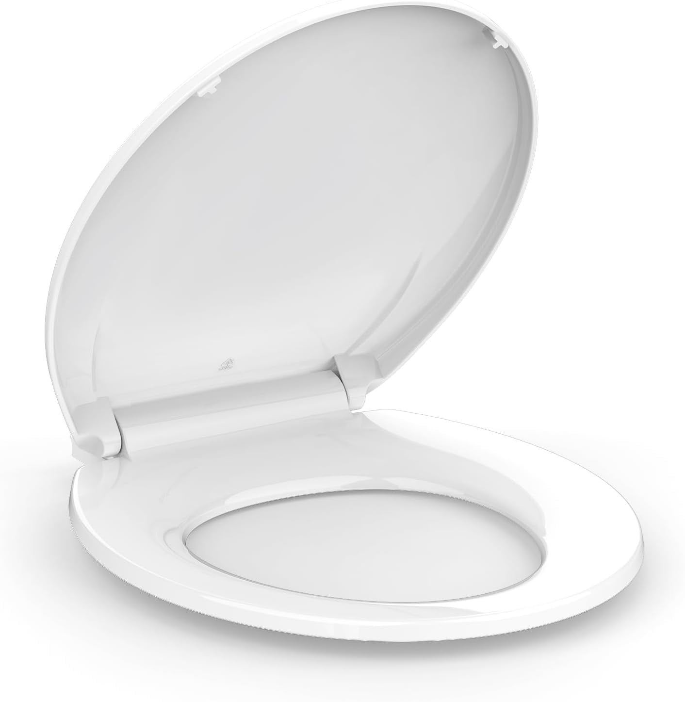 M optimized Toilet Seat, Plastic Toilet Seat With Soft Close, Never Loosen, Easy Clean, 17inch / 19inch Round Toilet Seat, Elongated Toilet Seat