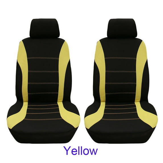 M optimized Universal Car Seat Cover Color Block Protector Seat Comfortable Dust-proof Headrest Front Seat Covers