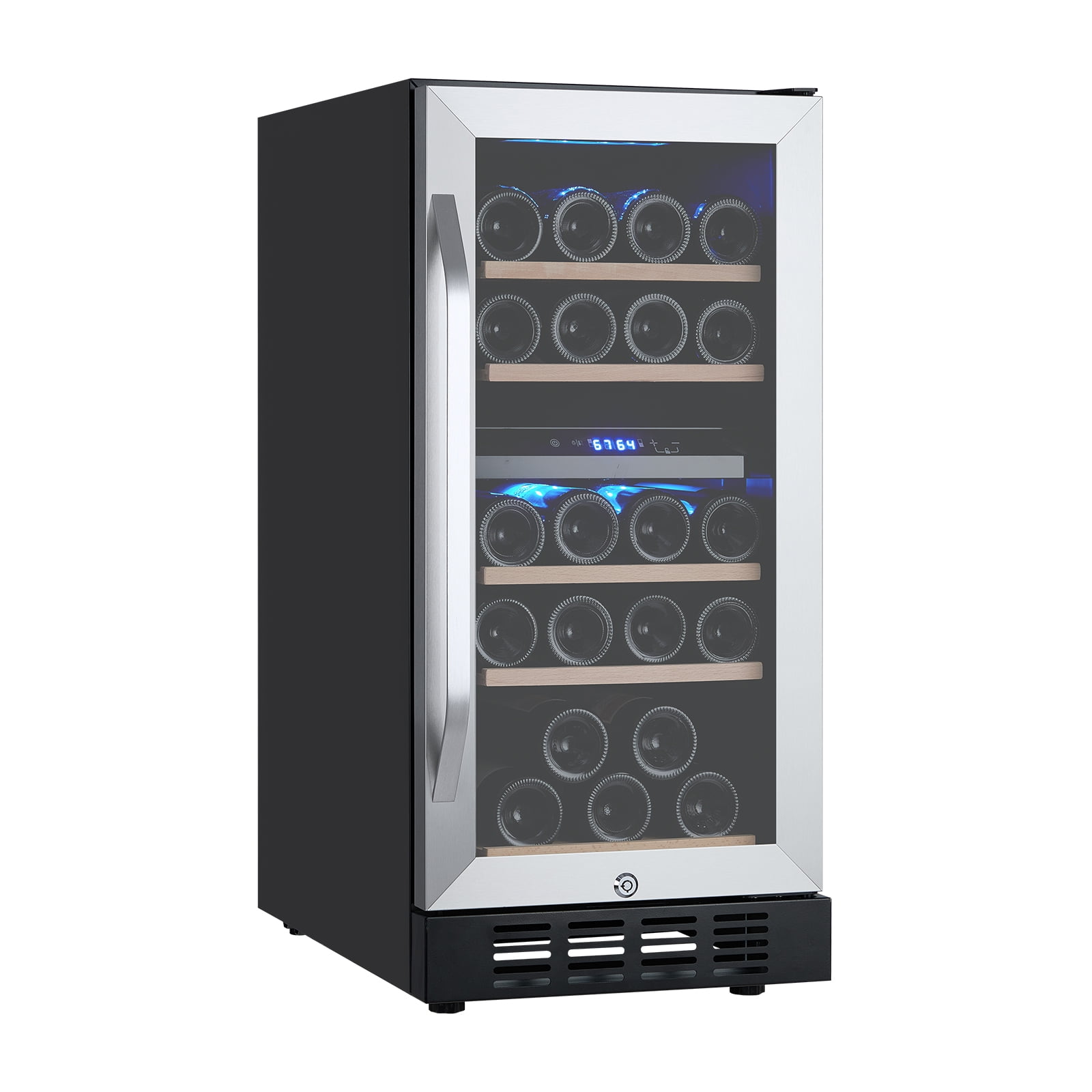 22-Inch Dual Zone Stainless Steel Wine Fridge with LED Control