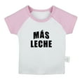 thumbnail image 1 of Más Leche Funny T shirt For Baby, Newborn Babies T-shirts, Infant Tops, 0-24M Kids Graphic Tees Clothing (Short Pink Raglan T-shirt, 12-18 Months), 1 of 4