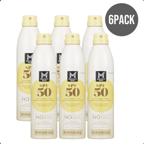 M's M SPF 50 Sunscreen Spray 9.1 oz., 6-(Pack)