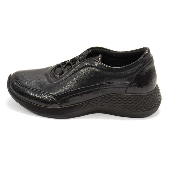 M&t Women's Andrea Comfort Lace-up Shoes, Black Patent,7 M US