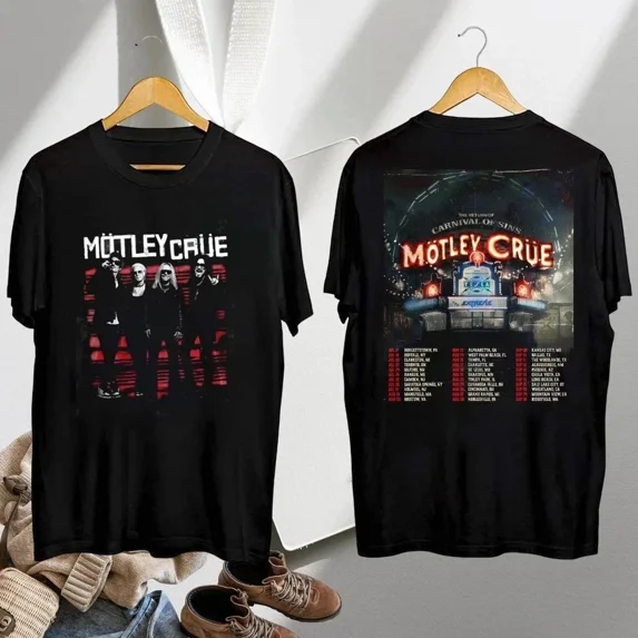 Mötley Crüe Carnival Of Sins Tour 2026 Graphic T-Shirt For Fan