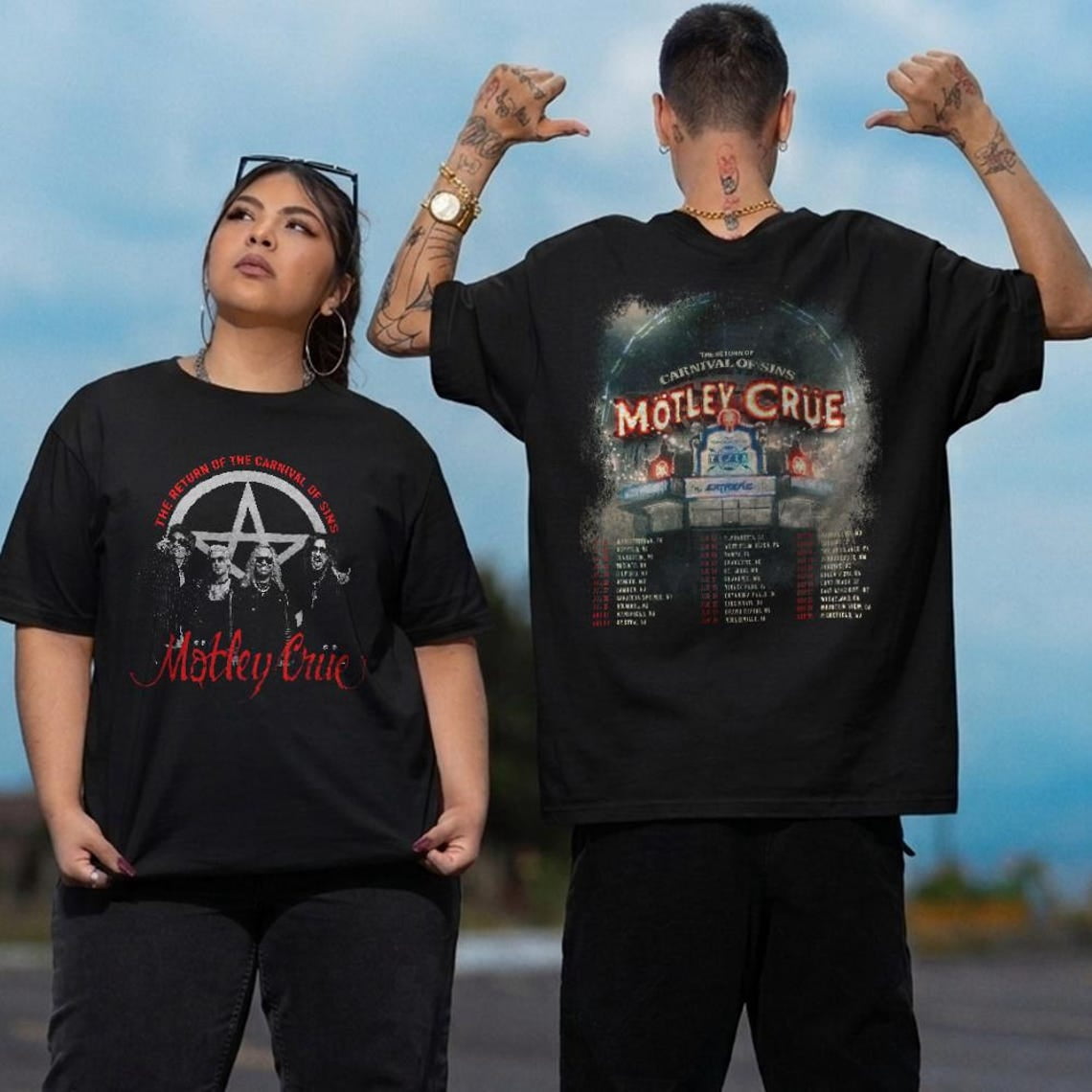 Mötley Crüe The Return Of The Carnival Of Sins Tour 2026 T-Shirt