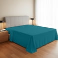 thumbnail image 1 of Máulli Collection Flat Cotton Sheet California King - 100% Organic Cotton Flat Sheets Sold Separately (1 PC, Teal), Crisp, Cooling Percale Sheets, 1 of 6
