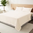 thumbnail image 1 of Máulli Collection 100% Organic Cotton Sheets Full Size - Percale Weave Full Size Organic Sheets (4 PC, Ivory), Crisp, Cooling Sheet Set, 1 of 7