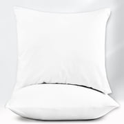 Máulli Collection 18 x 18 Throw Pillow Insert - Pack of 2 White Fluffy Pillow Inserts for Throw Pillow Covers, Lightweight Firm Throw Pillows for Bed, Couch Pil