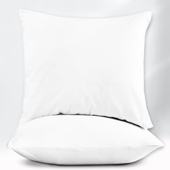 Máulli Collection 18 x 18 Throw Pillow Insert - Pack of 2 White Fluffy Pillow Inserts for Throw Pillow Covers, Lightweight Firm Throw Pillows for Bed, Couch Pillows for Living Room, Euro Pillows