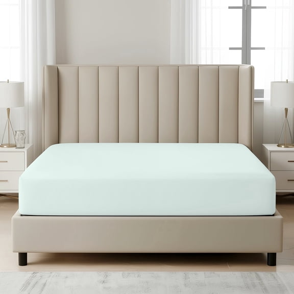 Máulli Collection Fitted Sheet Full – 1 Pc, Spa Blue, 1800 Series Premium Brushed Microfiber, Ultra-Soft Hotel Luxury, Deep Pocket, Durable & Long Lasting, Wrinkle & Fade Resistant